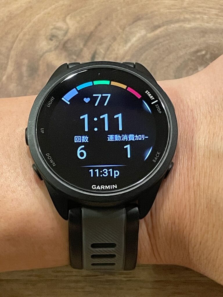 ガーミン　筋トレモード　自動カウント